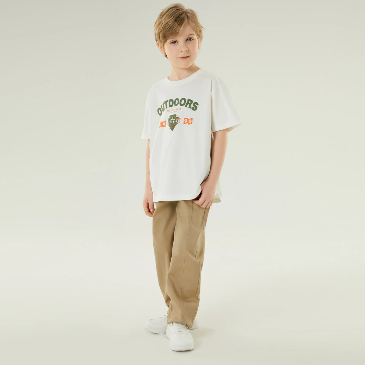 Badge Casual Pants for Boys