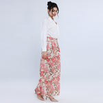 بنطال كاجوال مزين بنمط الزهور للنساء