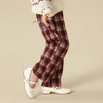 Checked Pants For Girls