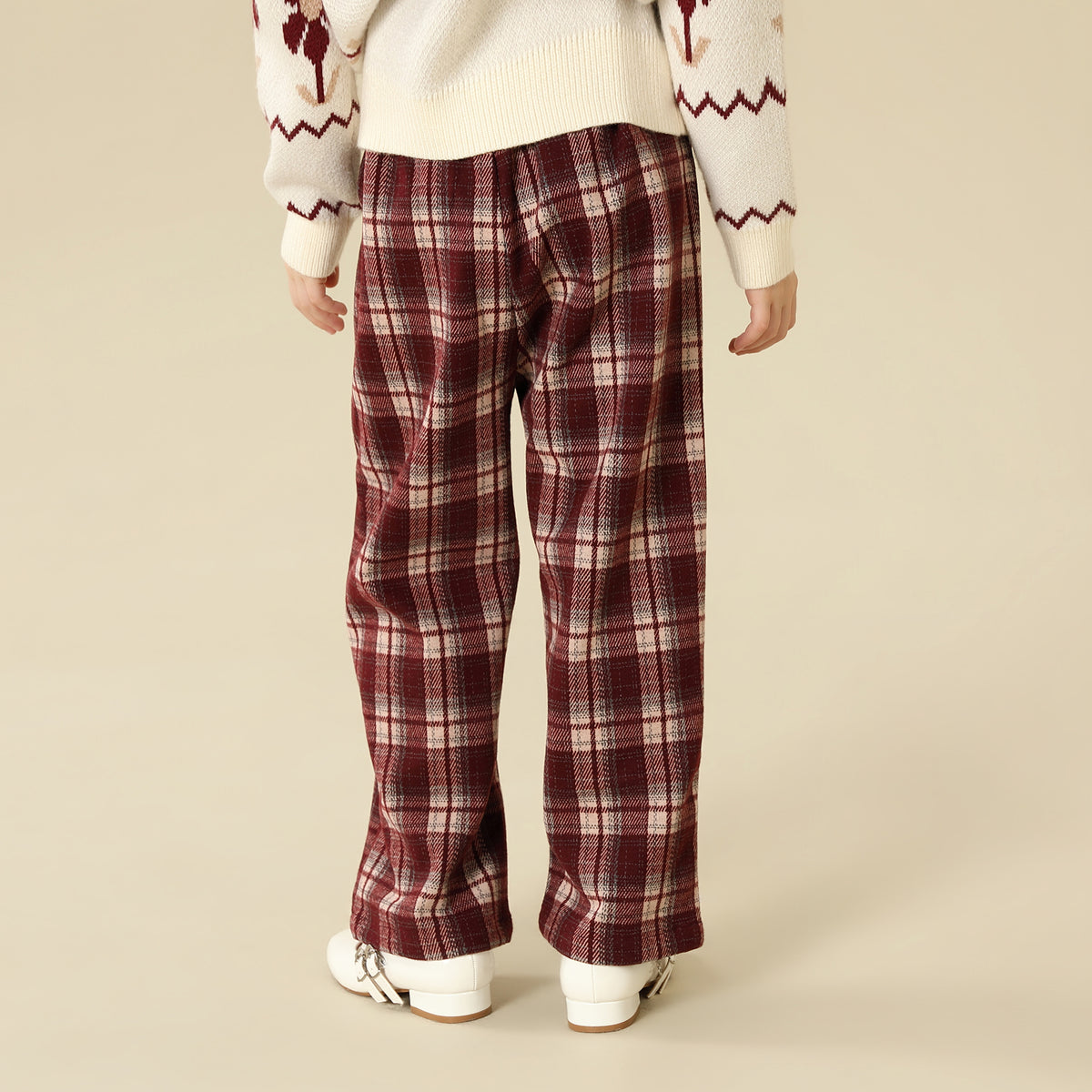 Checked Pants For Girls