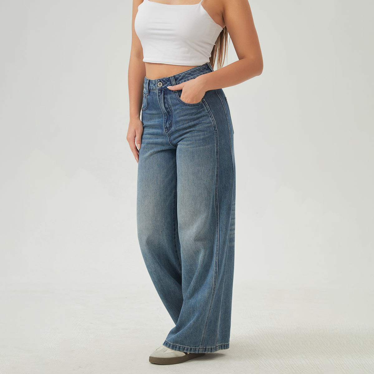 Washed Jeans Pants For Women