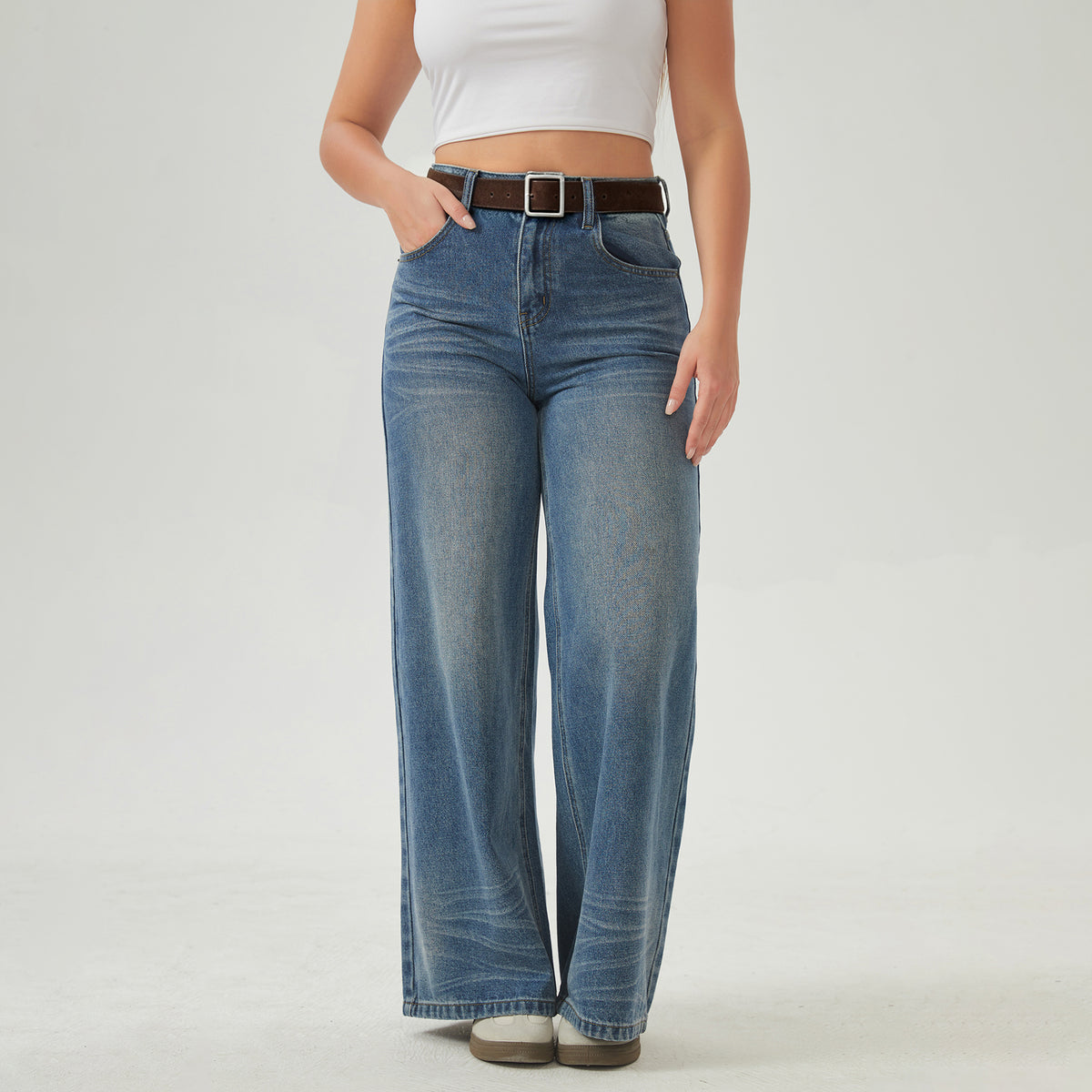 Washed Jeans Pants For Women
