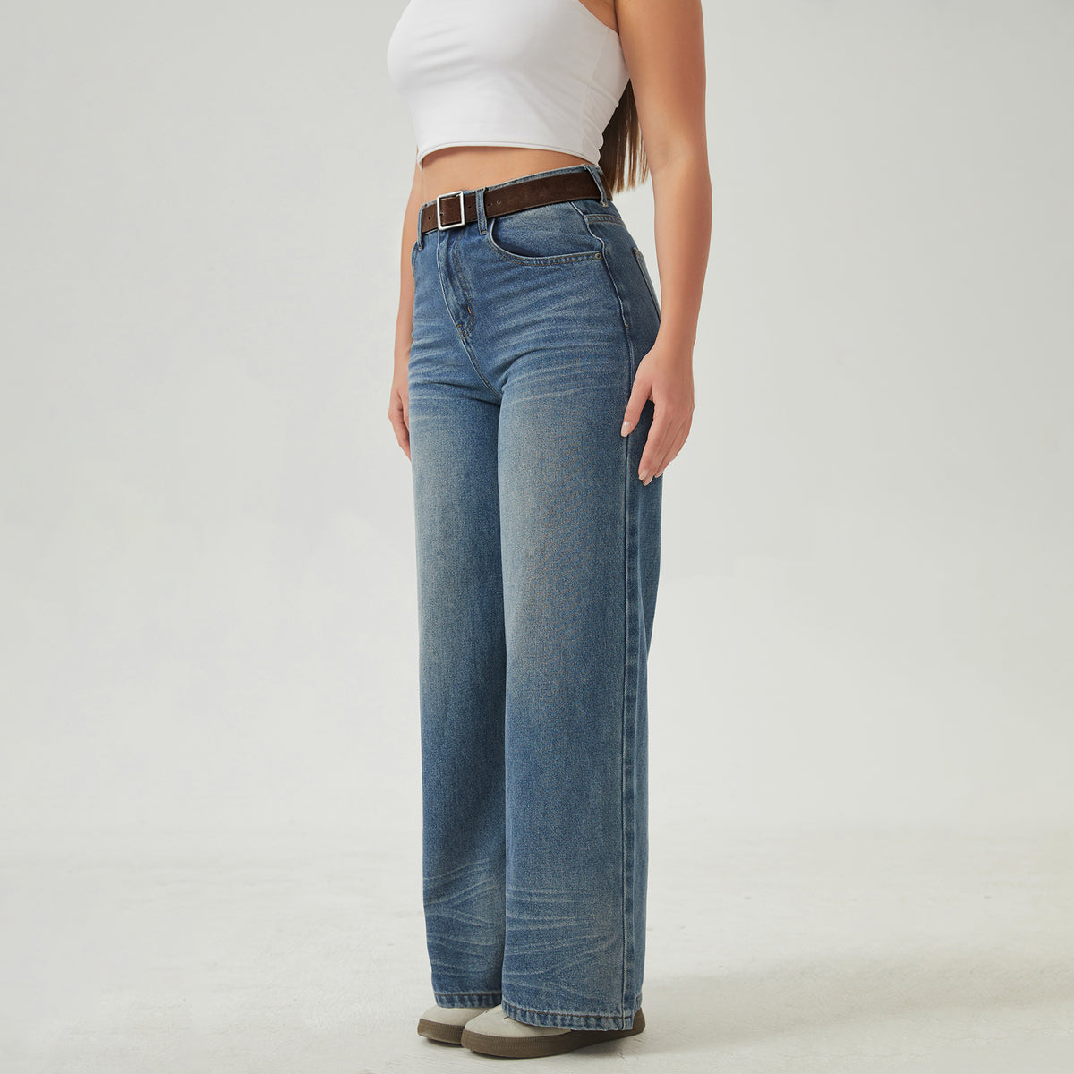 Washed Jeans Pants For Women