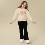 بنطال بخصر مطاطي مزين بكشكش للبنات