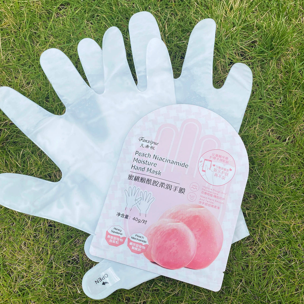 مرطيب اليدين بالخوخ والنياسيناميد