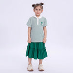 Striped Casual Polo Shirt for Girls Image