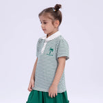 Striped Casual Polo Shirt for Girls Image