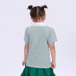 Striped Casual Polo Shirt for Girls Image