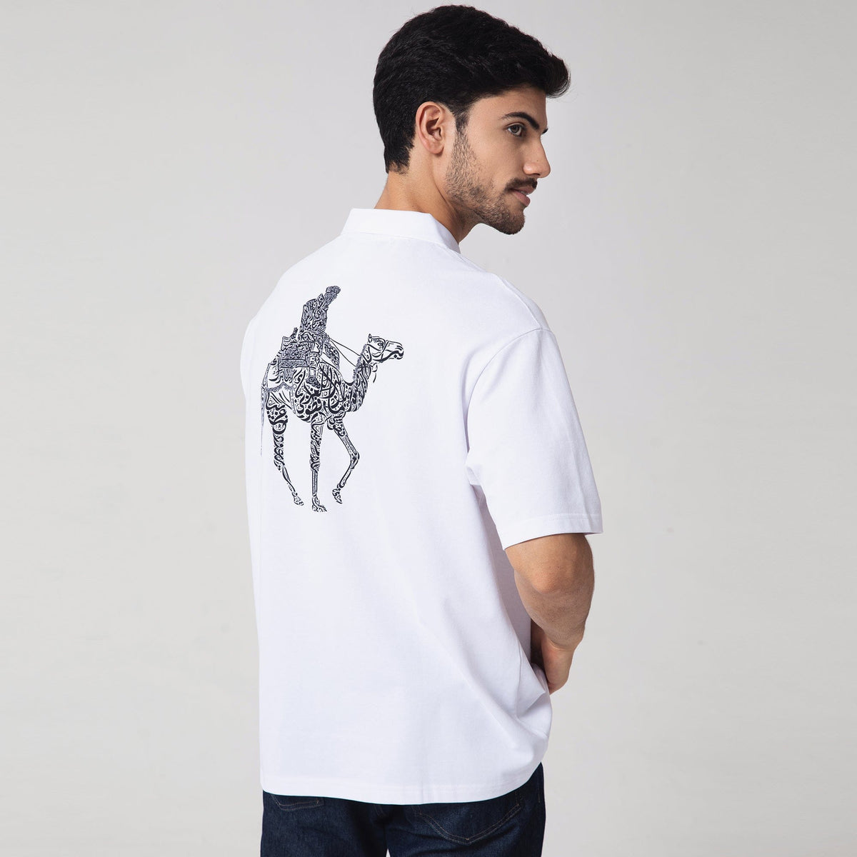 Printed Casual Polo Shirt for Men Image
