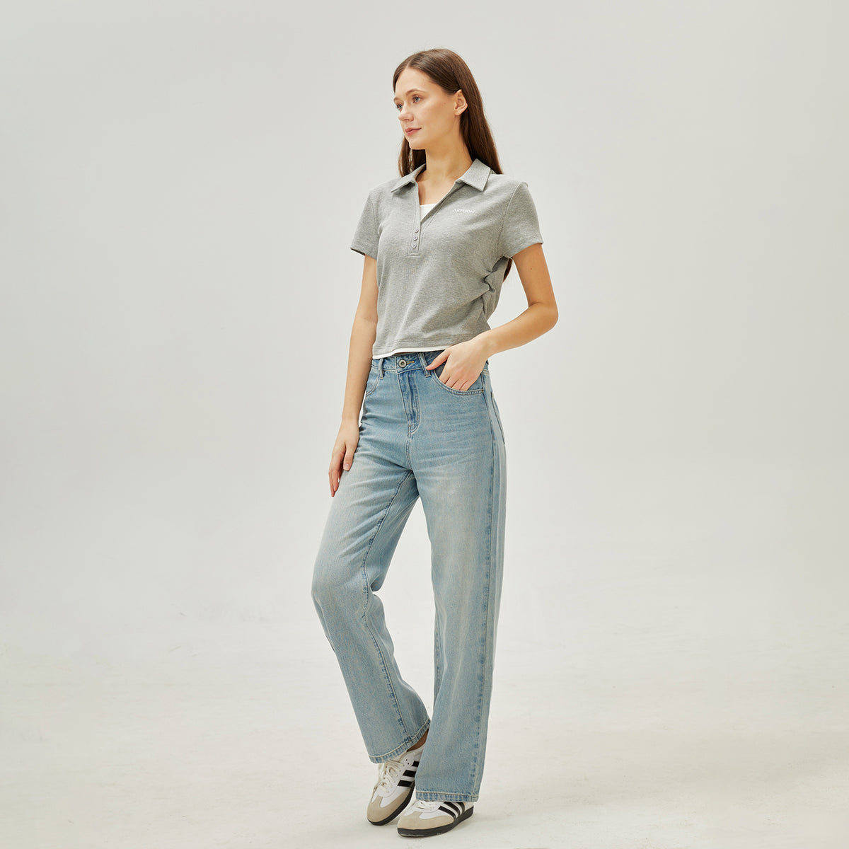 بولوشيرت كاجوال مطرز للنساء