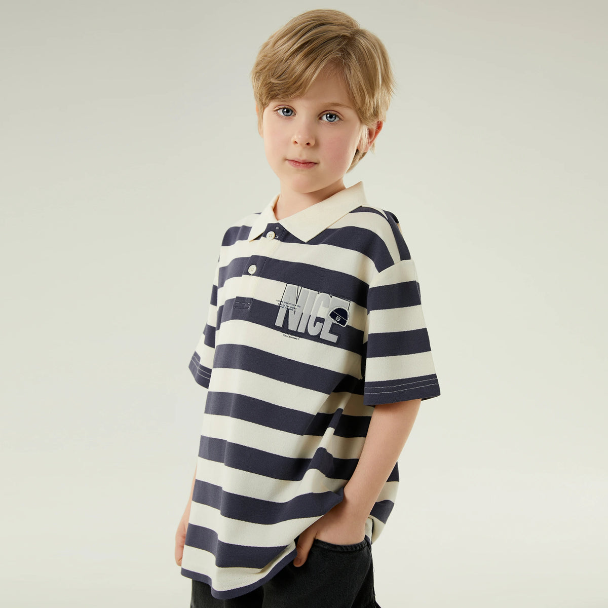 بولوشيرت كاجوال مخطط للأولاد