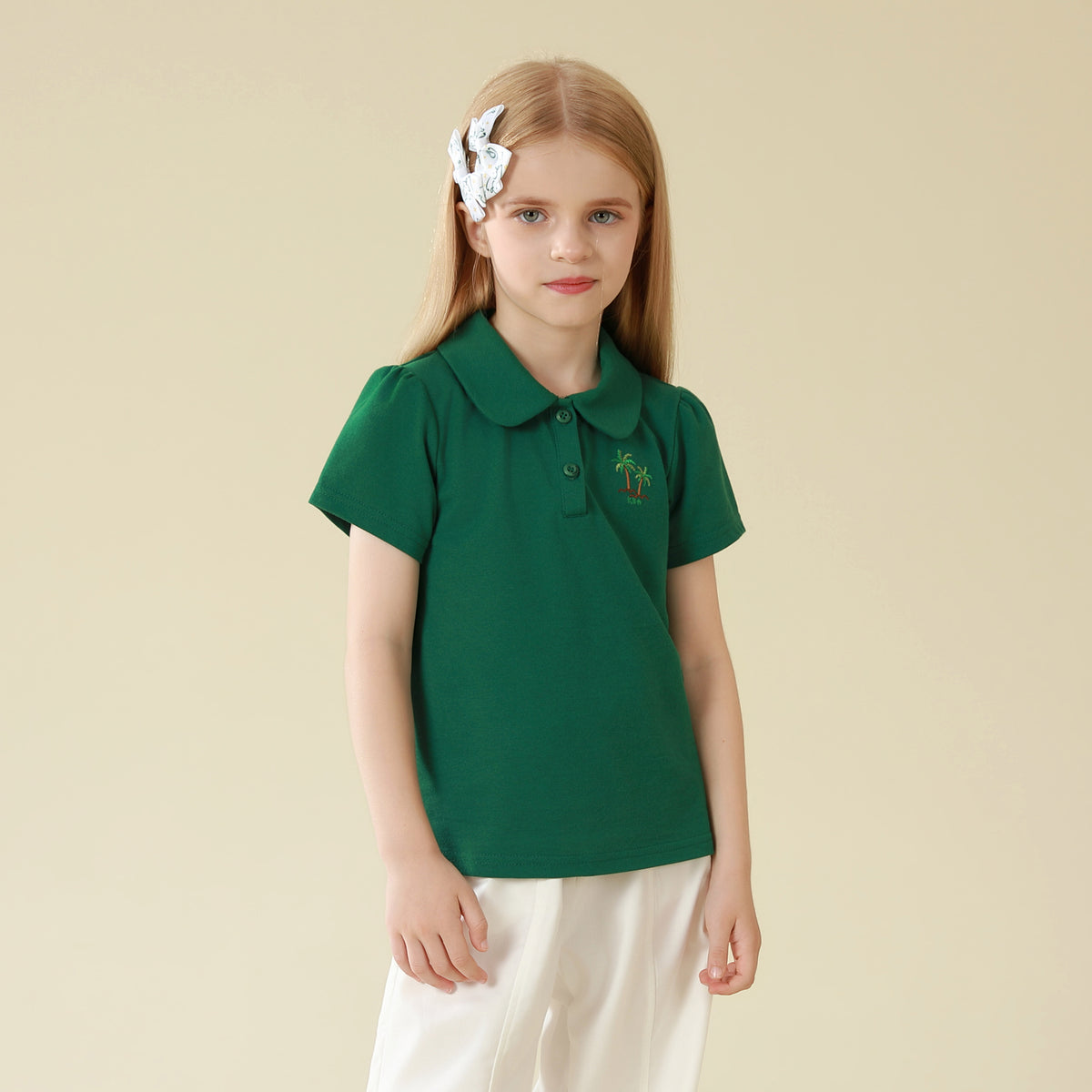 Embroidery Polo Shirt For Girls