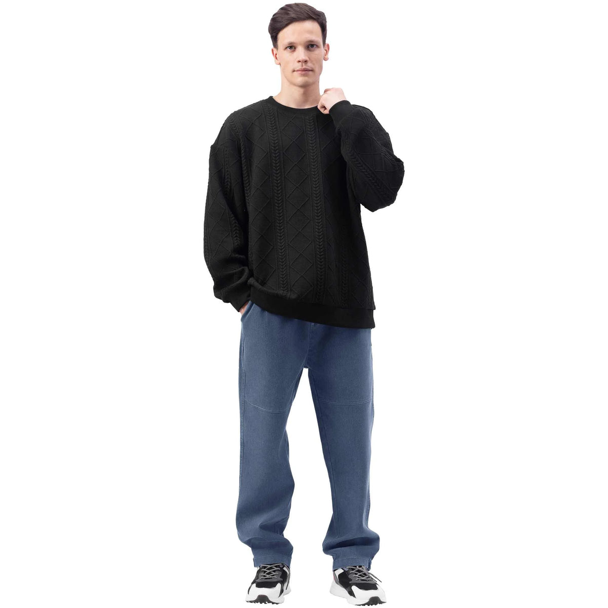 Jacquard Casual Pullover For Men