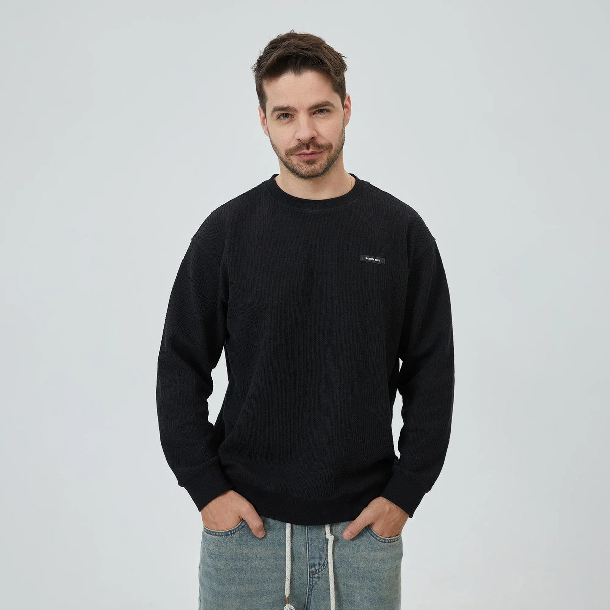 Jacquard Sweatshirt for Men Image