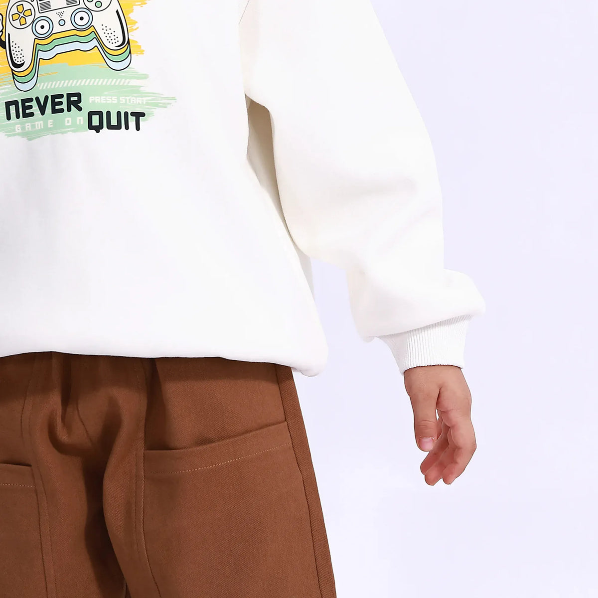 Casual Printed Hoodie for Boys Image