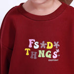 Casual Printed Sweatshirt for Girls Image
