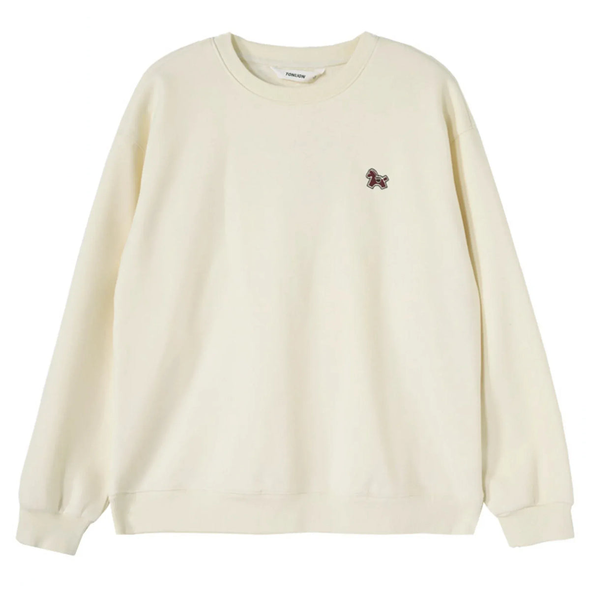 Embroidery Loose Drop-Shoulder Sweatshirt with Circular for Women Image