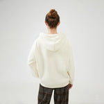 Embroidery Loose Drop-Shoulder Hoodie with With Hood for Women Image