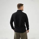 Plain Regular Sleeve Sweatshirt with Stand Collar for Men Image
