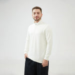 Plain Regular Sleeve Sweatshirt with Stand Collar for Men Image