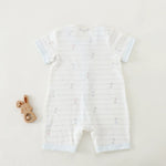 Striped Pajama Romper For Baby boy Image
