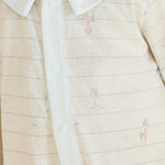 Striped Pajama Romper For Baby boy Image