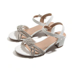 White Elegant Sandals For Girls Image