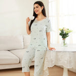 Printed Pajama Set 2Pc for Women Image