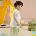 Floral T.Shirt and Plain Short For Baby girl Image