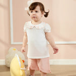 Floral T.Shirt and Plain Short For Baby girl Image