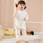Printed Jacket and plain Pants Pajama For Baby girl Image