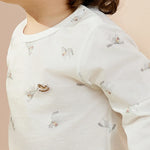 Printed T.Shirt and Checked Pants Pajama For Baby boy Image