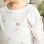 Printed T.Shirt and Checked Pants Pajama For Baby boy Image