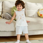 Printed Vest and Plain Shorts Pajama For Baby boy Image