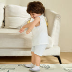 Printed Vest and Plain Shorts Pajama For Baby boy Image