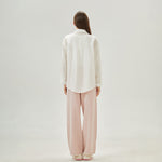 قميص مطرز بتصميم عصري مكون من قطعتين للنساء