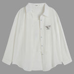 قميص مطرز بتصميم عصري مكون من قطعتين للنساء