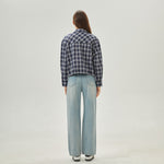 قميص كاروهات قطعتين للنساء