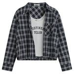 قميص كاروهات قطعتين للنساء