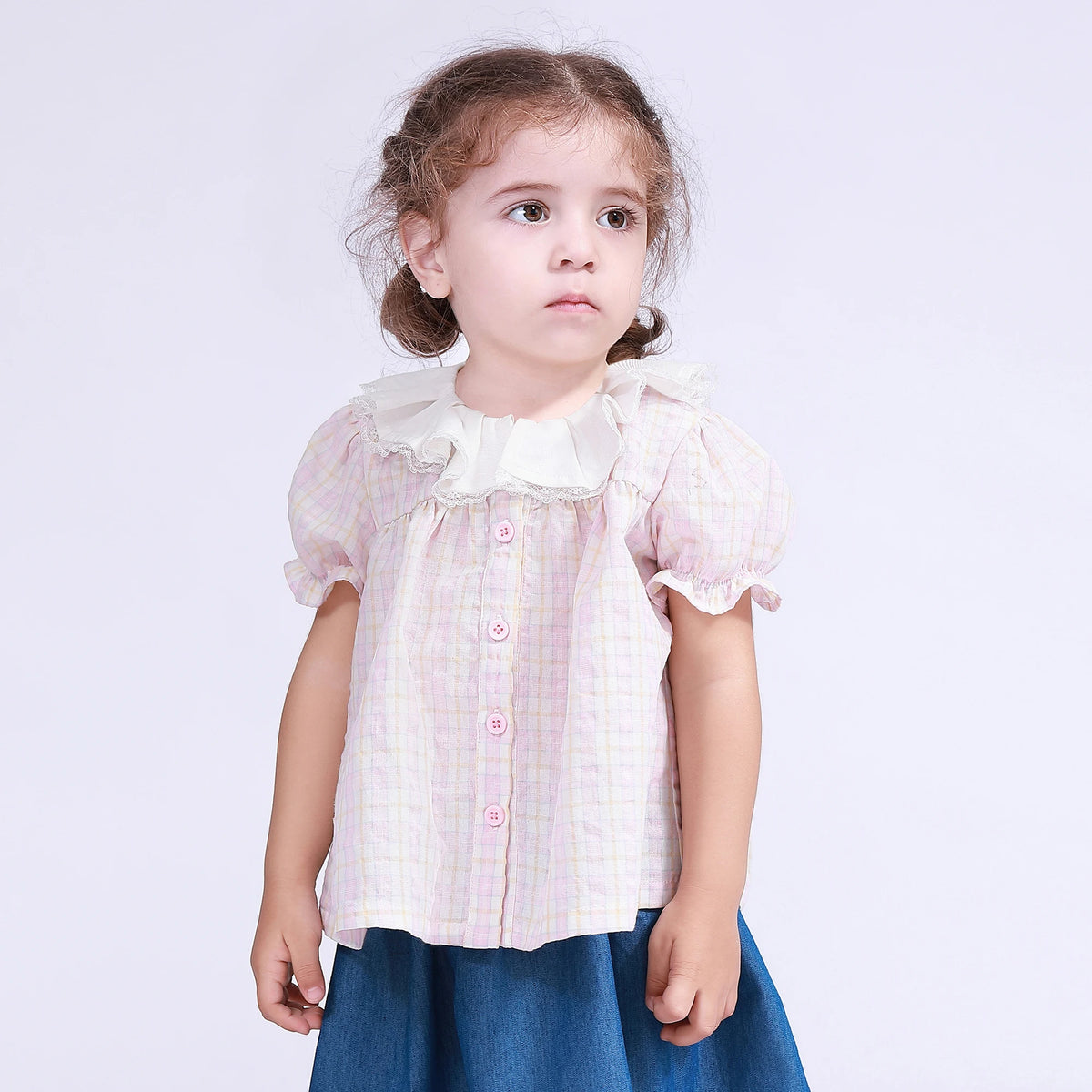 Checked Shirt for Baby Girl Pink Image