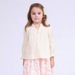 Light Yellow Striped Shirt for Girls Image