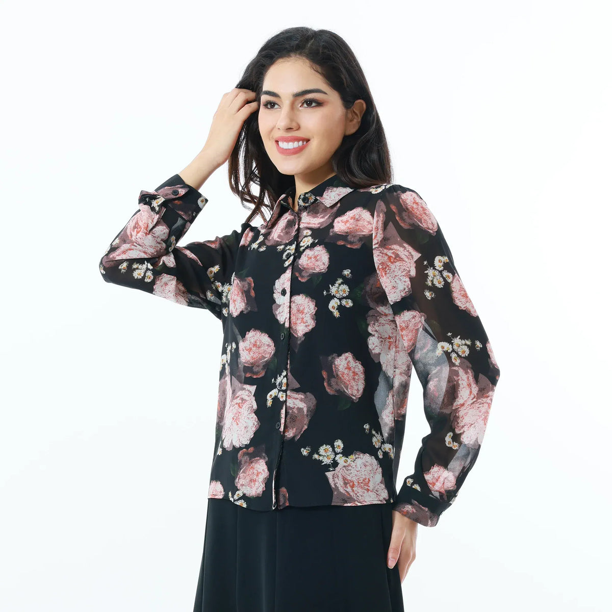 Floral Classic Shirt for Women Image