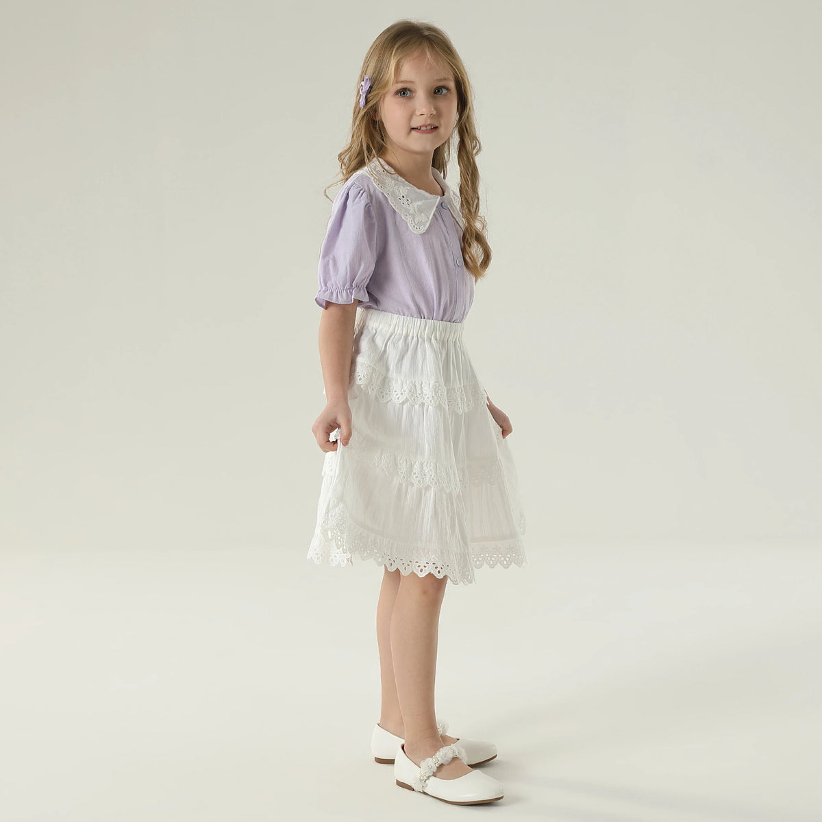 قميص بنمط الزهور للبنات