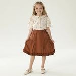 قميص بنمط الزهور للبنات