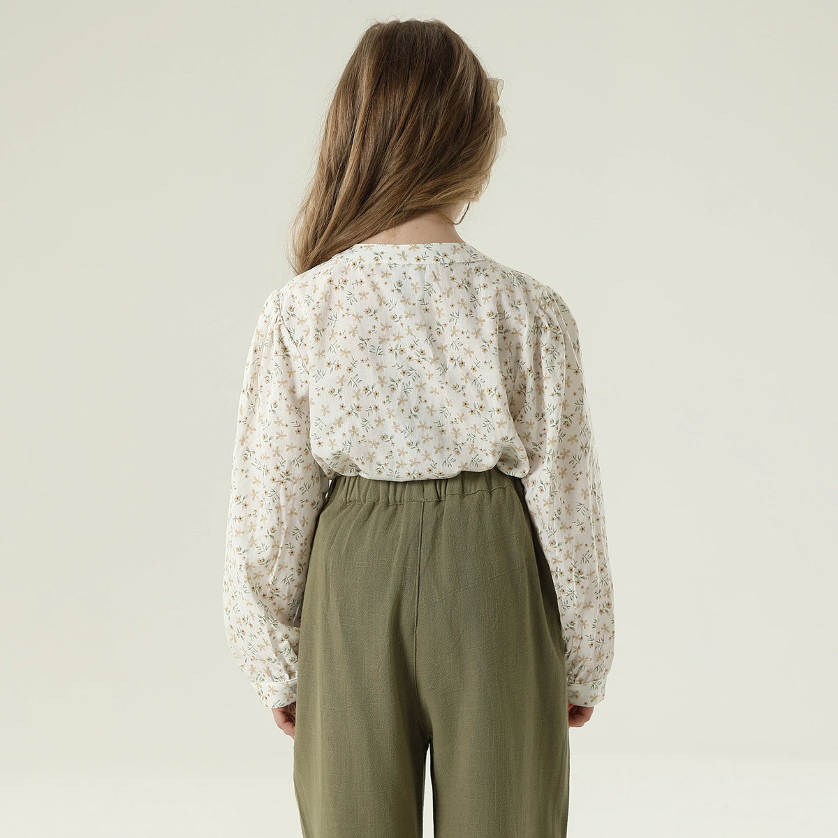 قميص بنمط الزهور للبنات