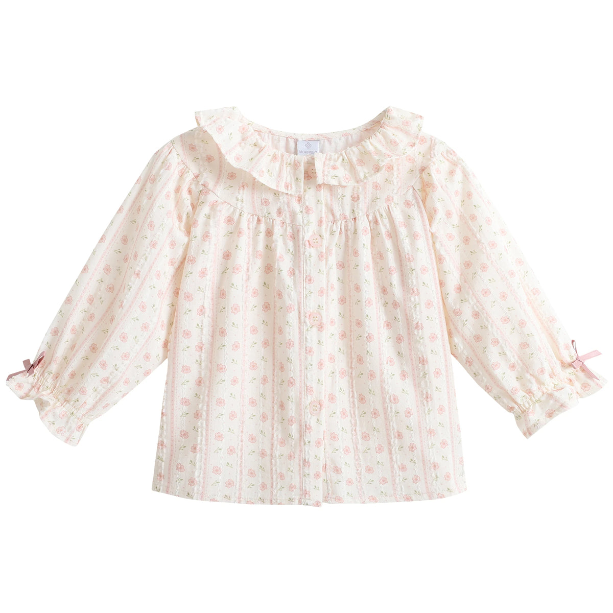 قميص بنمط الزهور للبنات المواليد