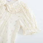 قميص بنمط الزهور للبنات المواليد