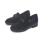 Black Daily Activities Flatform Loafer for Women Image