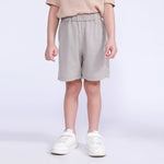 Light Gray Plain Shorts for Boys Image