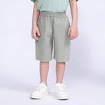Plain Shorts for Boys Gray Green Image
